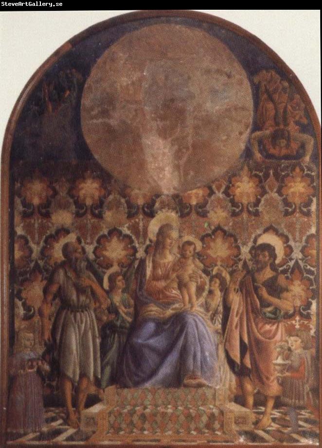 Andrea del Castagno Embrace the Son of the Virgin with Angels